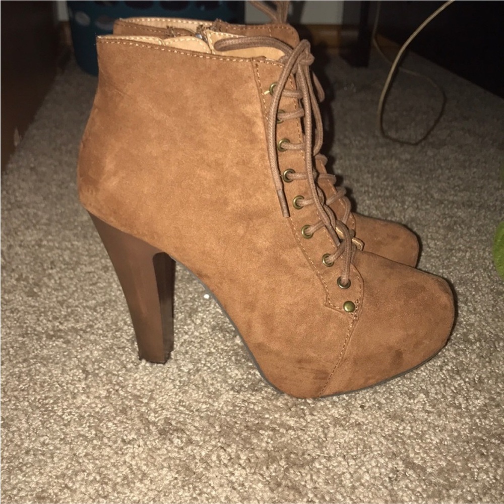 Brown Heeled Boots